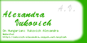 alexandra vukovich business card